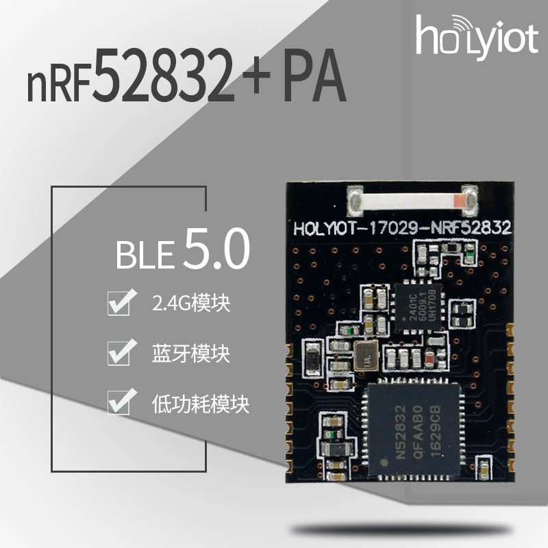 NRF52832 + PA Bluetooth 5.0BLE модуль 2,4G последовательный порт сетчатый усилитель мощности поддерживает протокол ANT