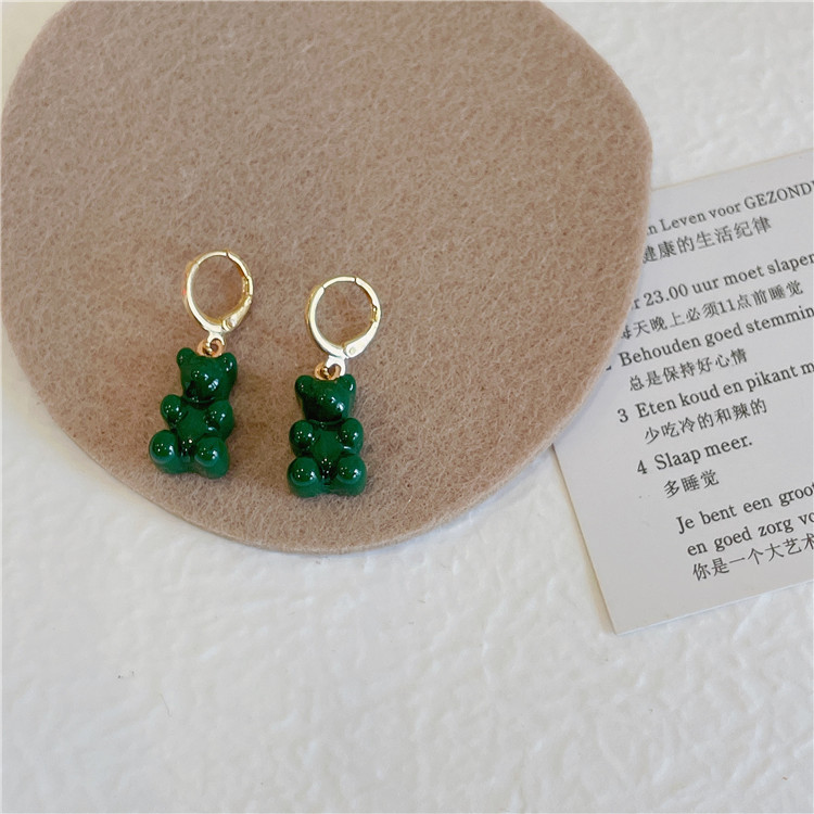Earrings Classification Cute Fashion Bear Bear Plastic Resin Resin Earrings