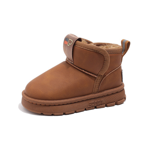 Children's snow boots, waterproof winter cotton shoes and velvet cotton boots, boys 'winter shoes, warm shoes, winter thick fur shoes,