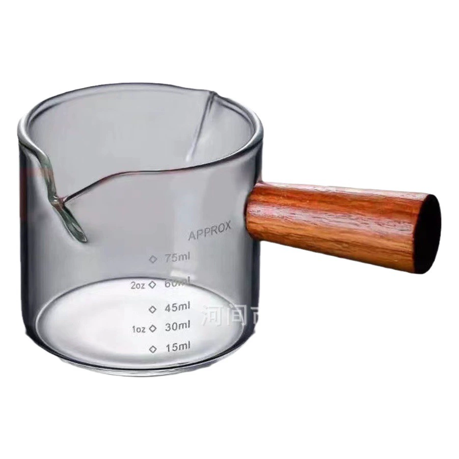 Кофе маленькая чашка для молока с деревянной ручкой банка для молока мини-соус блюдо для эспрессо инструмент шкала извлечения мерная чашка