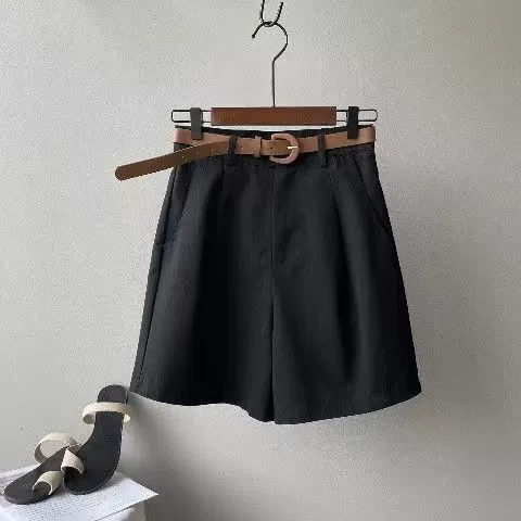 Костюм, шорты, брюки, AliExpress, высокая талия, свободный крой