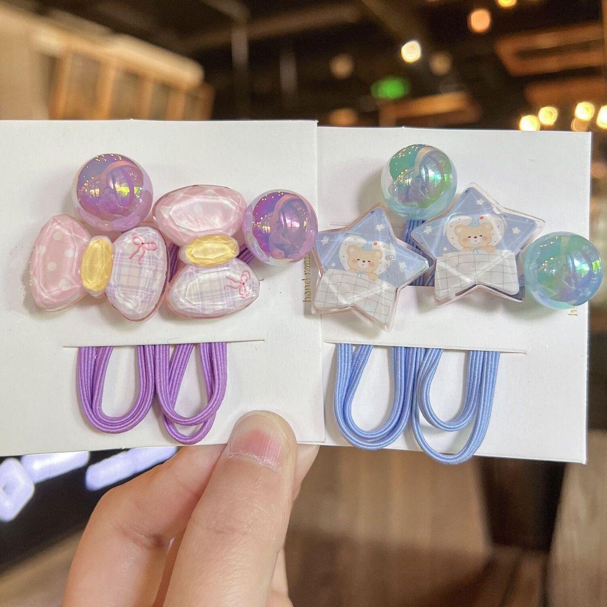 New Cream-colored Cartoon Children's Hair Accessory, Cute Ponytail...