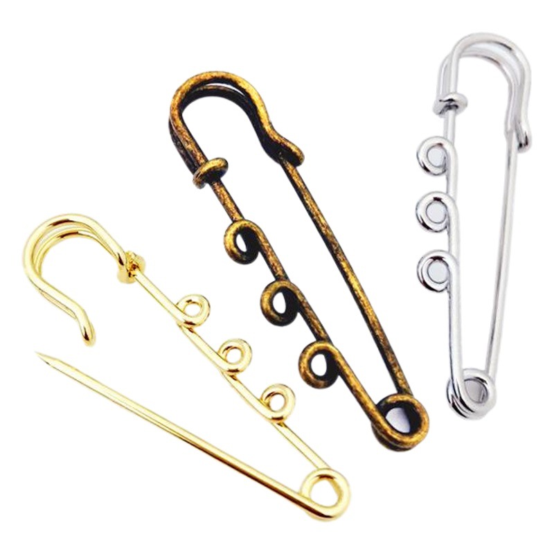 Wholesale Clothing Pin Gold-Plated Retro Large Pin Copper Inspection Pin Suitable for Handmade Jewelry