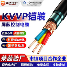 KVVP屏蔽铠装通讯控制电缆2 3 4芯绝缘无氧铜编织屏蔽网信号电线