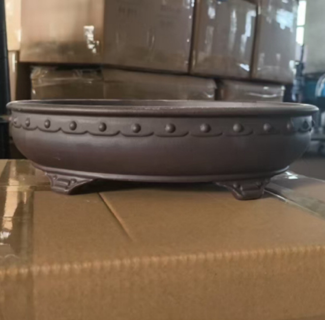 Antiguo púrpura arena maceta fábrica al por mayor grande rectangular suculenta gres bonsai simple orquídea especial maceta