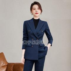 スーツの女性2024秋冬はファッション気質の女神範職業服正装スーツ正装作業服を厚くします。