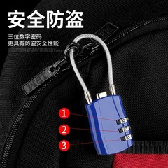 Steel Wire Combination Padlock Small Size Home Luggage Cabinet Door Lock Hardware Dorm Travel Student Lock Mini