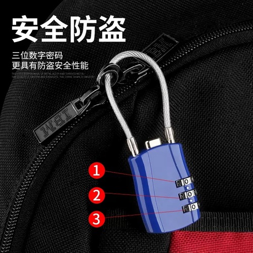 Steel Wire Combination Padlock Small Size Home Luggage Cabinet Door Lock Hardware Dorm Travel Student Lock Mini