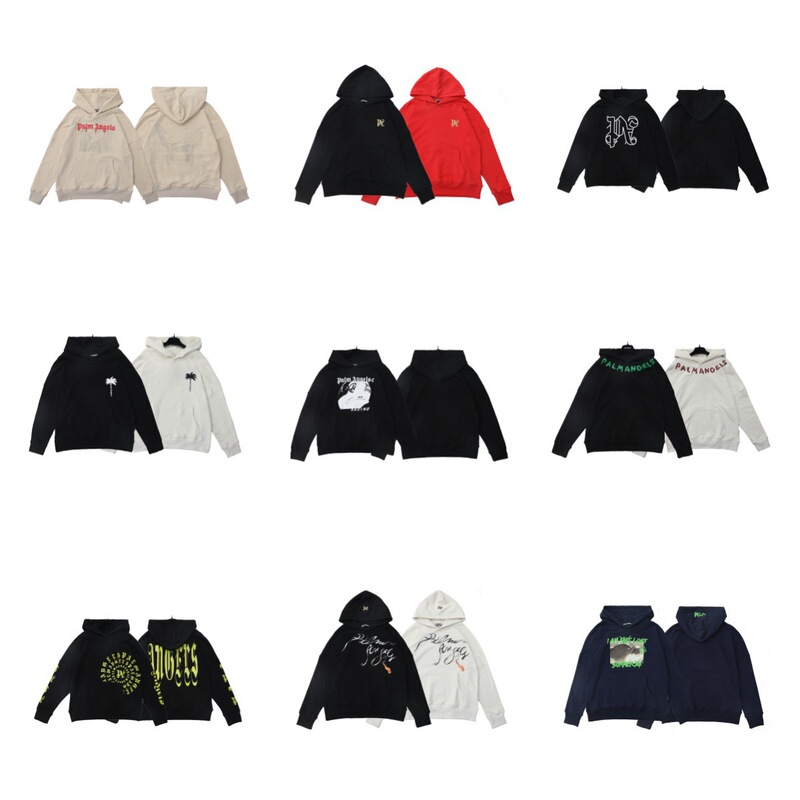 Cross-Border Wholesale 2024 Autumn and Winter Palm Angels Letter Print Long-Sleeved Pullover Hooded Sweatshirt Loose Top for Men and Women Cross-Border Wholesale 2024 Autumn and Winter Palm Angels Letter Print Long-Sleeved Pullover Hooded Sweatshirt Loose Top for Men and Women