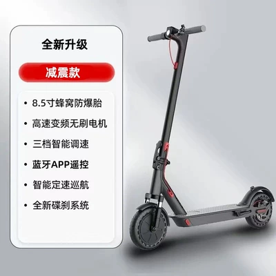 adults and teenagers, two-wheeled mobility – Qatlanan elektrik skuterlər - shock-absorbing-model4ah-black-three-speed-adjustment-fixed-speed-cruise-bluetooth-app-remote-control