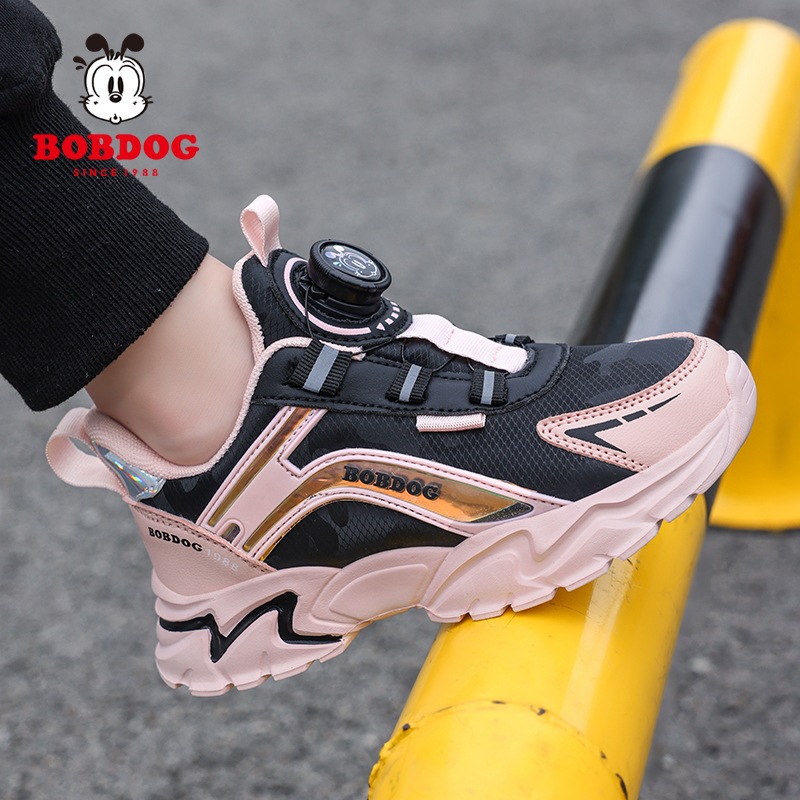 Babudou cuero casual zapatos con botones impermeables zapatos de niña nuevos zapatos deportivos 2024 para niños y niñas