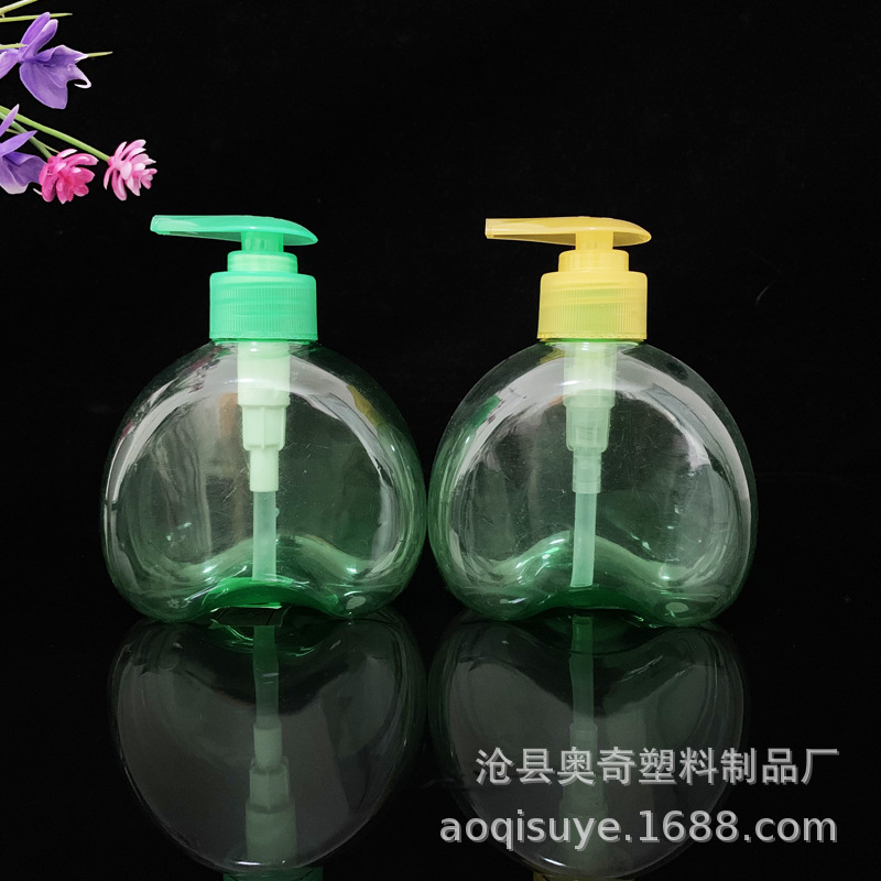 现货供应 250ml  pet 塑料瓶 爱心洗手液瓶  洗手液瓶 心形瓶