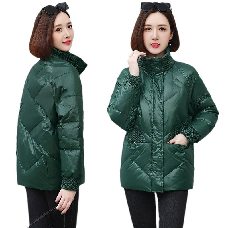 羽绒服女短款2025年冬季新款中年妈妈时尚洋气加厚立领白鸭绒外套|undefined