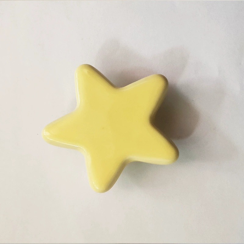 Star Shaped Ceramic Cabinet Knob Set Cute pastel star handles, 8 color options for furniture