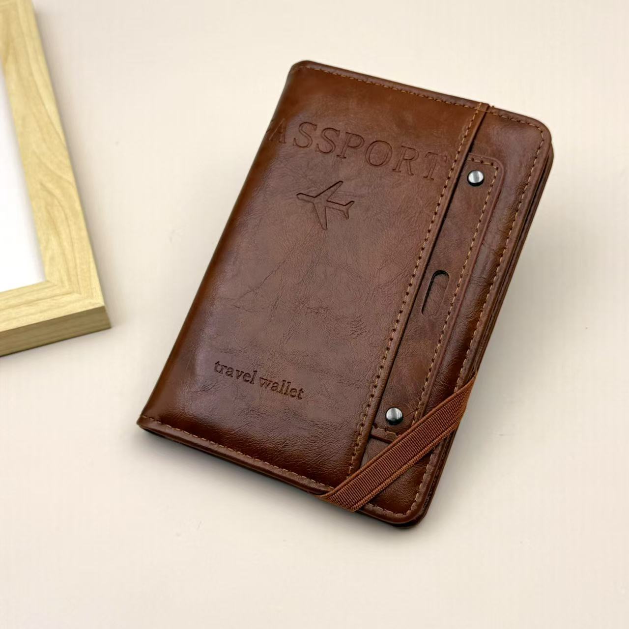 Fábrica directa antirrobo cepillo REID pasaporte bolsas tarjetas bolsas de billetes de avión bolsas de almacenamiento de viajes bolsas de almacenamiento de certificados multifuncionales