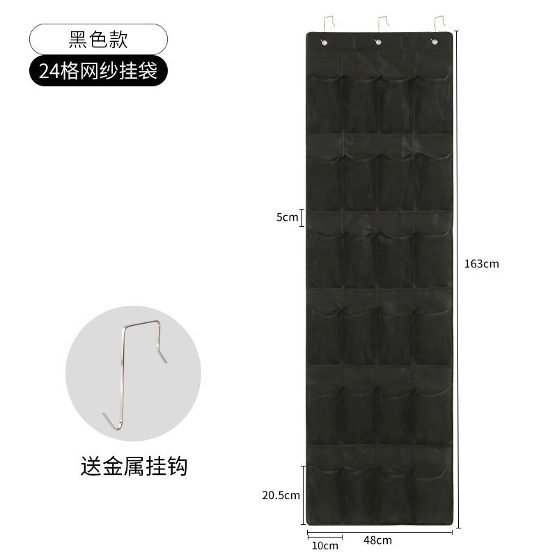 Organizador colgante de 24 compartimentos, negro