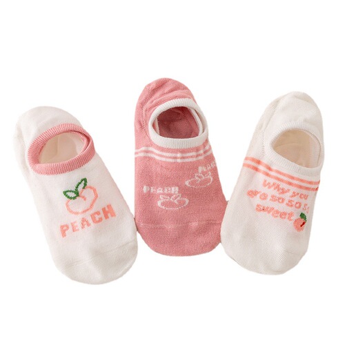Korean version of Japanese student cotton socks pink cartoon shallow mouth invisible socks on behalf of summer white socks ladies boat socks