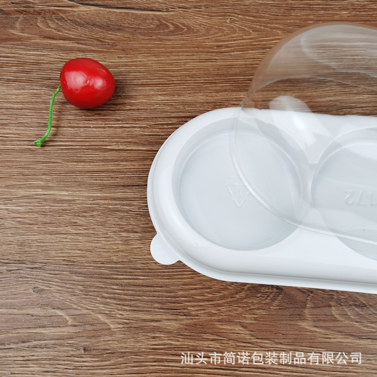 Venta directa de fábrica 172 caja de embalaje transparente Xue Mei Niang de dos piezas de yema de huevo crujiente caja de hojaldre transparente para hornear caja de ampolla