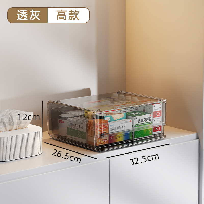 家庭用薬箱多層収納ボックス引き出し型薬透明薬オーガナイザー収納ラックデスクトップ工場直販|undefined