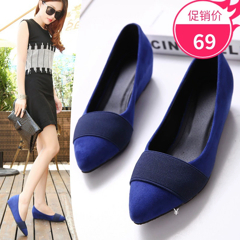 2024 весна и осень, новые туфли на танкетке, Женская Однослойная обувь на плоской подошве со скрытой высотой с острым носком, рабочая обувь, туфли на низком каблуке, женская обувь