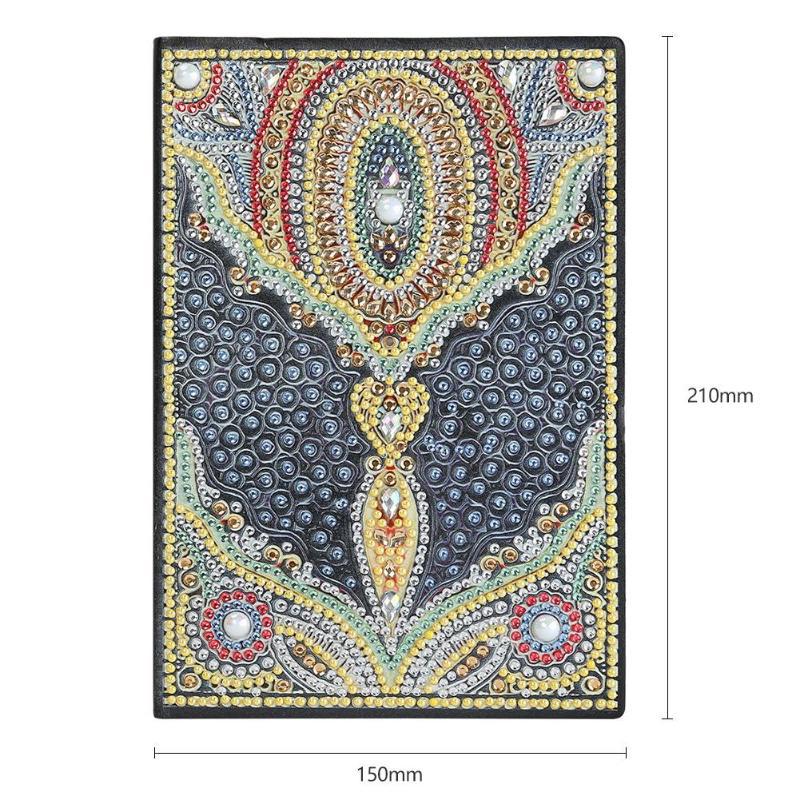 Cuaderno de dibujo de diamantes transfronterizos 5d punto diámetro pintura pegatinas de sexo opuesto mariposa DIY manual cuaderno de notas de cristal