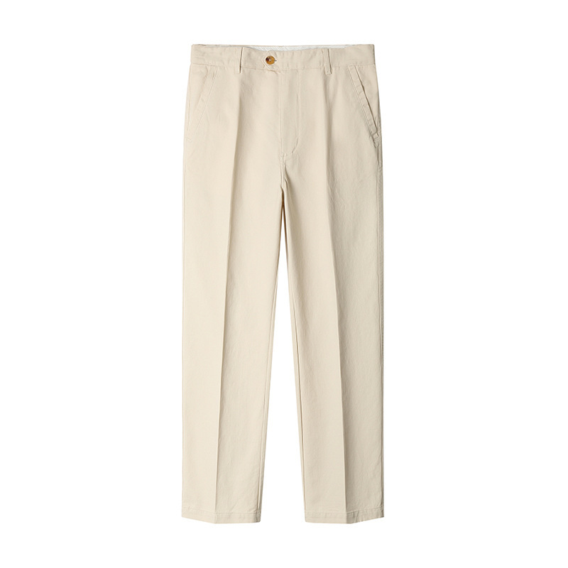 2025 New Golf Four Seasons Slim Men's Casual Solid Color Commuting Old Money Style High-End Trousers Men's Straight-Leg Leg