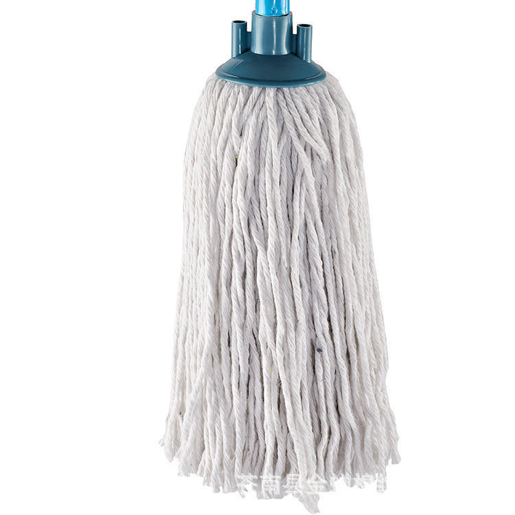 Cross-Border Cotton Yarn Mop Head Small Round Mop Friction Spinning Household Mop Cotton Thread Mop Replacement Head Manufacturer