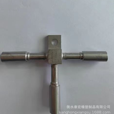 汽摩改装AN3刹车油管钢喉头扣压式三通，刹车油管不锈钢三通接头