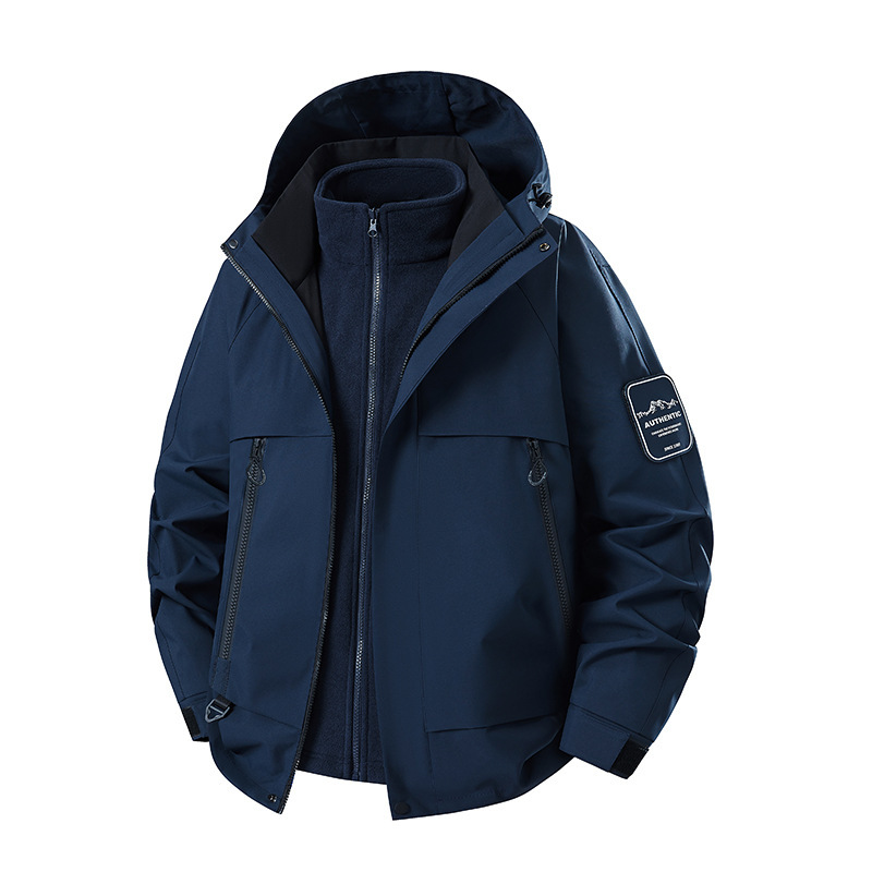 山系机能三合一冲锋衣男户外防风防水工装两件套女秋冬滑雪登山服|undefined