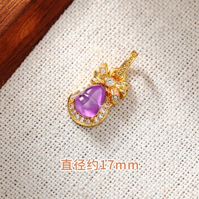 Zərgərlik ara hissələri — of 24K Gold Inlaid Natural - natural-amethyst-gourd-dripping