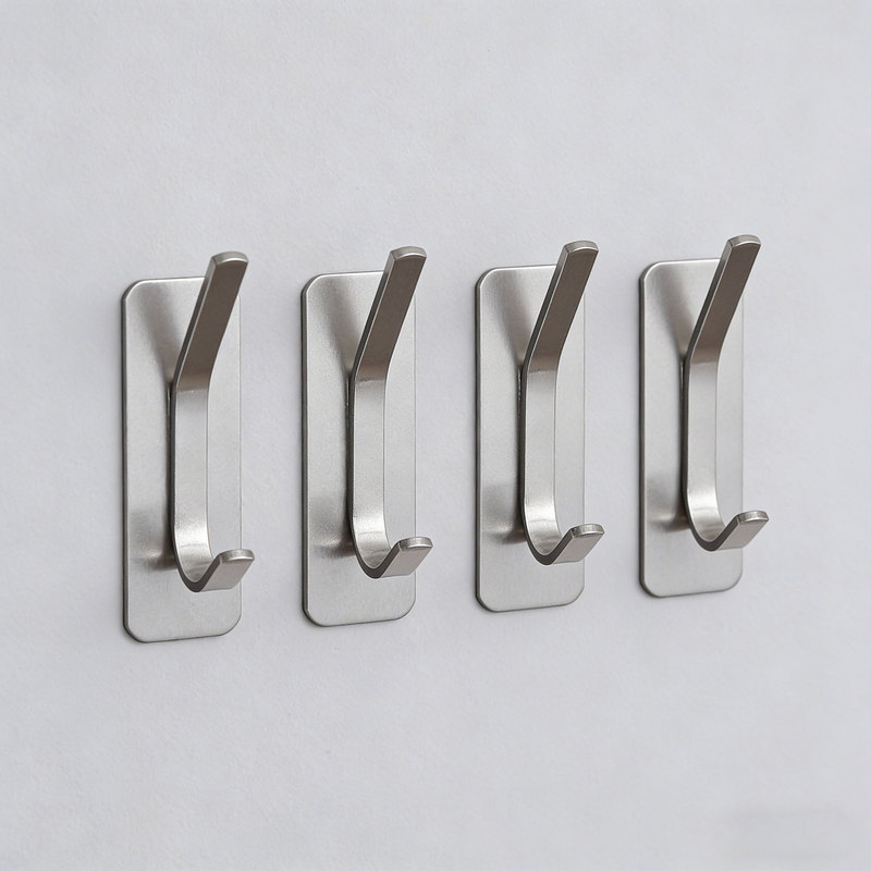 Cross-Border No-Drill Door Hook, Stainless Steel Clothes Hook, Coat Hook, Bathroom Adhesive Hook Cross-Border No-Drill Door Hook, Stainless Steel Clothes Hook, Coat Hook, Bathroom Adhesive Hook