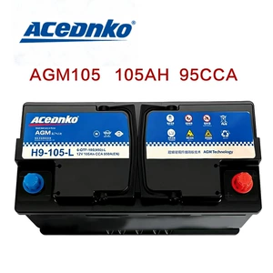 AGM105 car battery, compatible with BMW 5 Series, 7 Series, X5, and Audi A6/Q5; original car battery