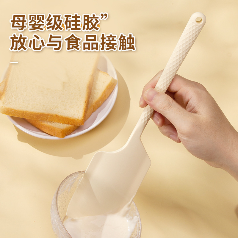 シリカゲルスクレーパー油ブラシ焙煎クリームシャベル一体式の味噌シャベル厨房耐高温ブラシ大サイズスクレーパー|undefined
