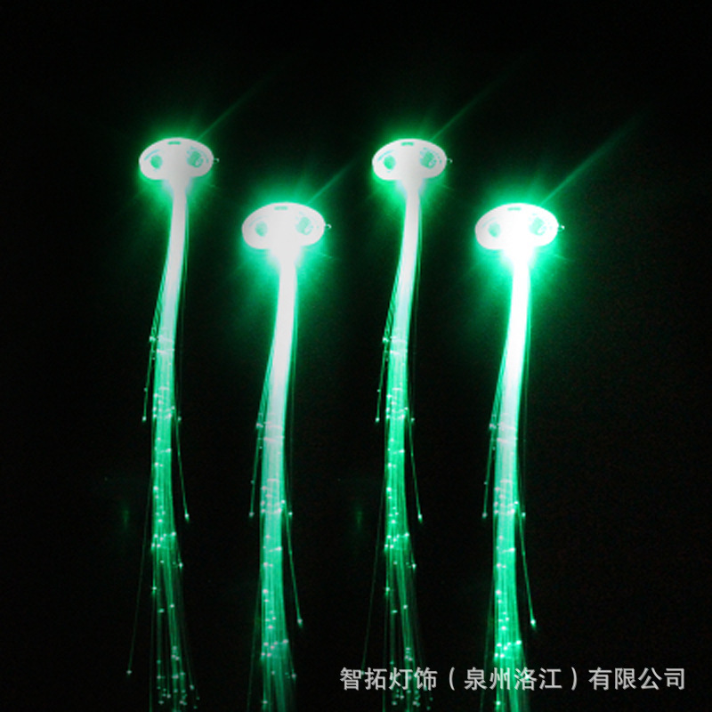 Transfronterizos para brillante mariposa trenzada juguetes de fibra óptica colorida luz nocturna cabello barra barra de baile puesto de productos