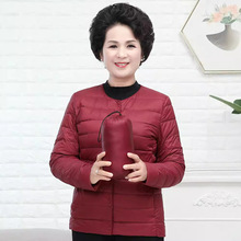 中老年轻薄羽绒服女圆领内胆加肥大码无领内穿打底妈妈装保暖外套