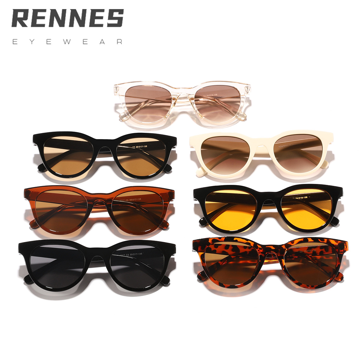 Nuevas gafas de sol para exteriores transfronterizas con ojos de gato, celebridades de Internet para mujeres, el mismo estilo, gafas de sol de moda callejera con personalidad de moda coreana