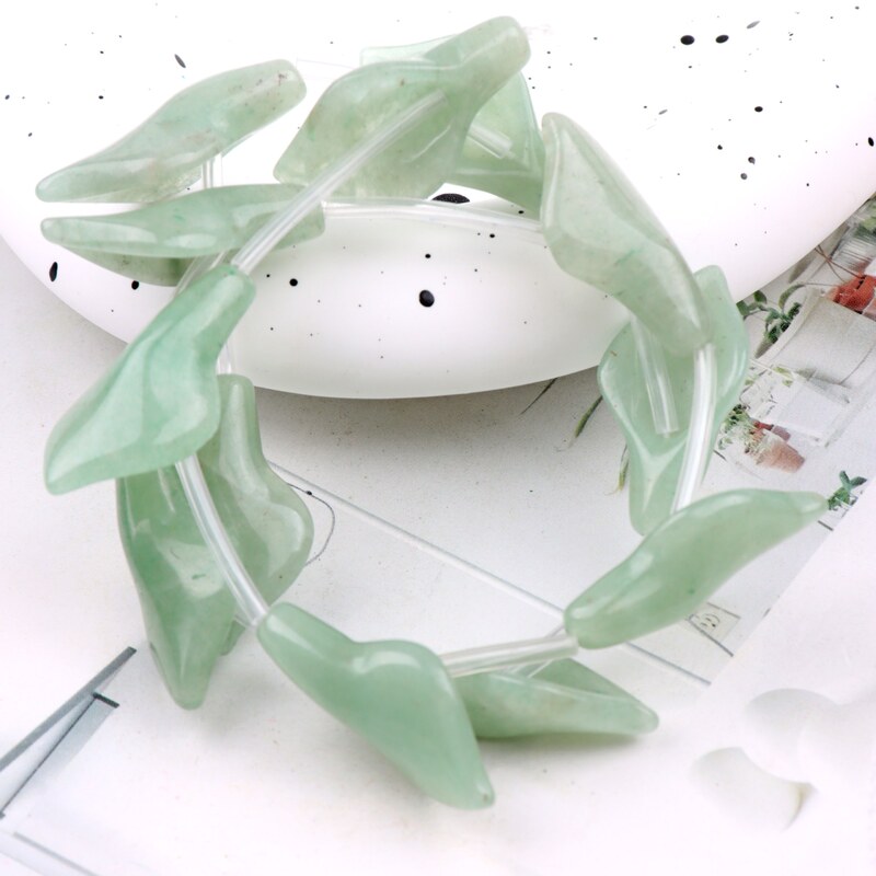 新型天然緑東陵虎石ラッパ花朝顔のイヤリングネックレスペンダントアクセサリー|undefined