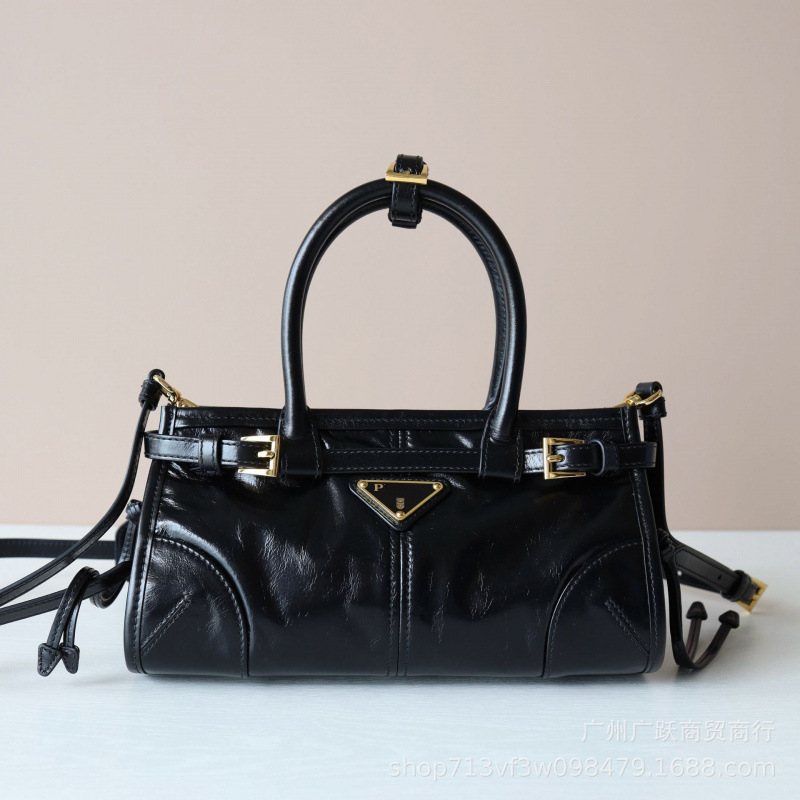 Prada 25 Fall/Winter New Bonnie Oil Wax Leather Mini Handbag Crossbody Bag Shoulder Bag High Quality for Cross-Border Supply Prada 25 Fall/Winter New Bonnie Oil Wax Leather Mini Handbag Crossbody Bag Shoulder Bag High Quality for Cross-Border Supply
