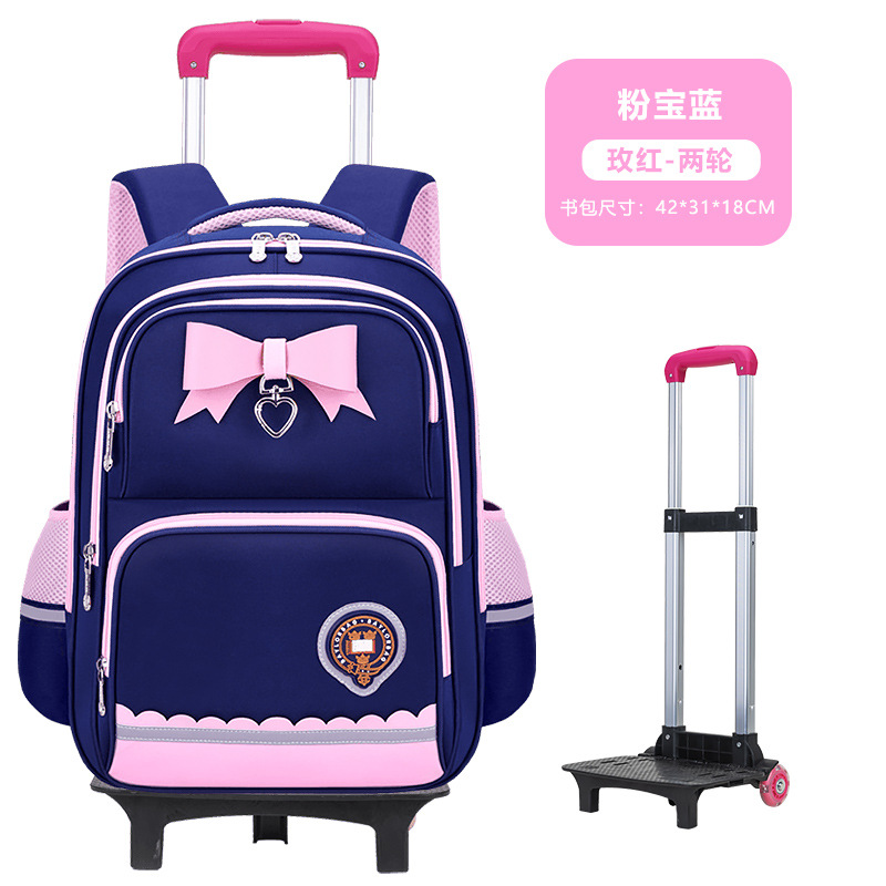 26 nuevas mochila de tirón para estudiantes de escuela primaria para mujeres 2 - 3 - 6 grados mochila de hombro para niños desmontable a prueba de agua de gran capacidad