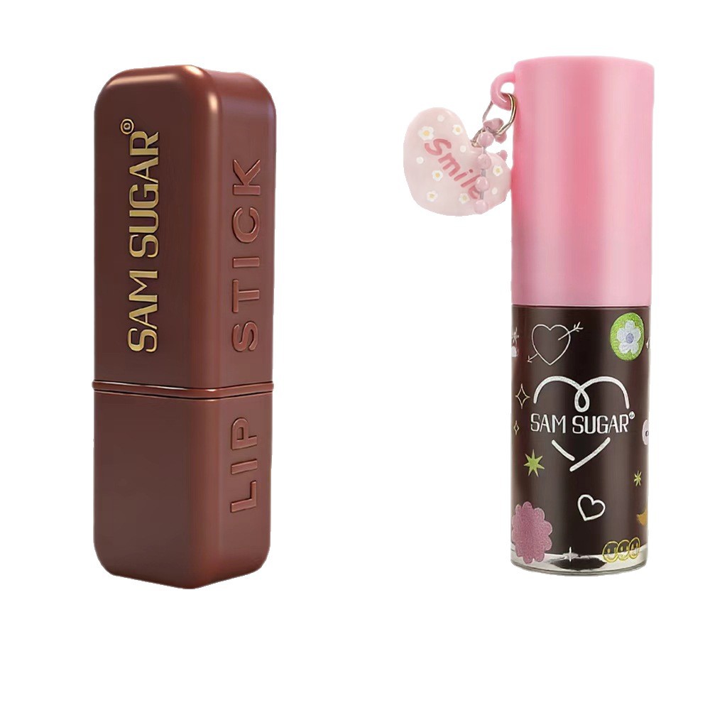 Cross-border SAM SUGAR Lip Liner Lip Oil Set Brilliant Moisturizing Lipstick Mirror Resistant