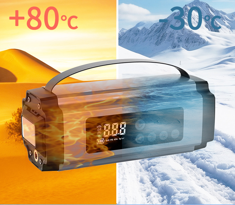 Car-Mounted Inflatable Air Pump and Power Bank for Emergency Use, Multifunctional Battery Booster for Train Trips, Outdoor Emergency Power Bank