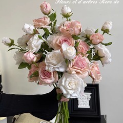 シミュレーション3月シーズンバラシミュレーション花造花絹花置物多頭焦辺バラ客間置物