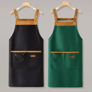 新款围裙超市餐饮专用定制logo印字工作服厨房家用防水防油家居