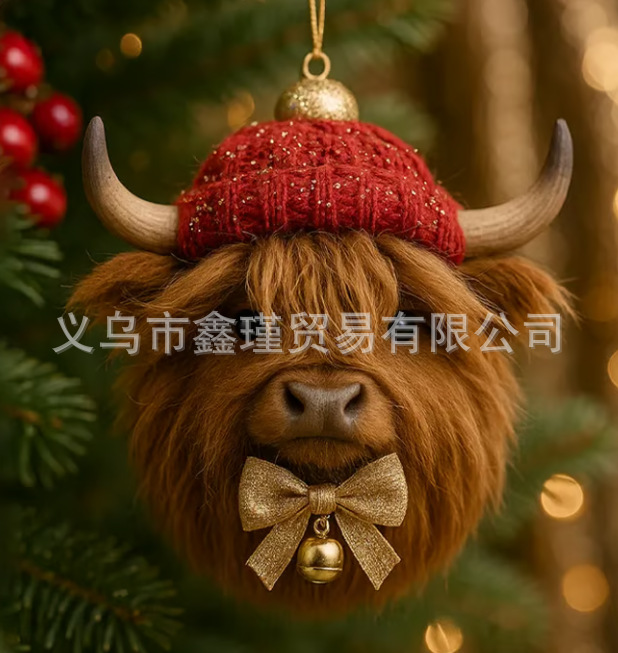 Explosiones transfronterizas mapache erizo decoraciones de árbol de Navidad búho decoraciones de Navidad colgantes planos acrílicos image 12