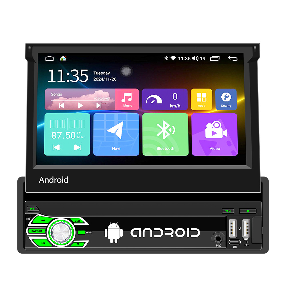 7 pulgadas de una sola pantalla telescópica navegación de automóviles Android Fang Yitong ocho núcleos de alta definición imagen de marcha atrás máquina de control central