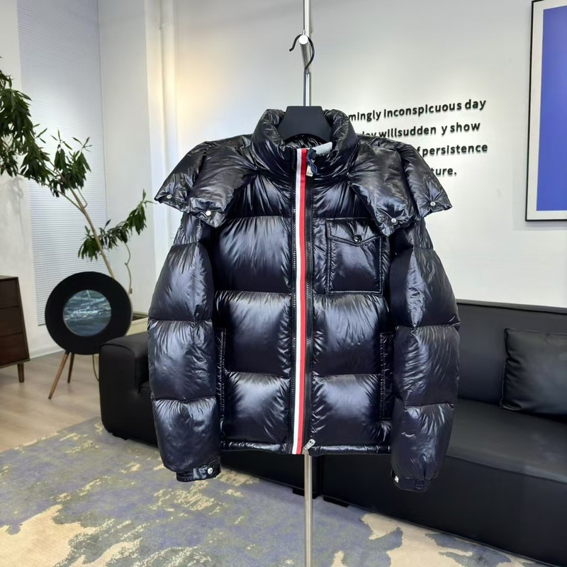Montbeliard 三色织带蒙口羽绒服冬季外套男女同款加厚夹克|undefined