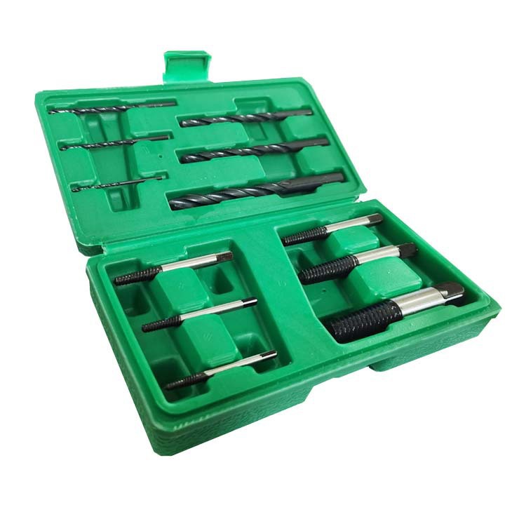 生绣螺丝断丝取出器12件套反牙丝锥绞手1-6号取出器加6支配套钻头