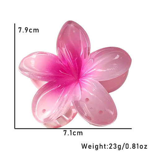 European and American cross-border simulation three-dimensional plumeria hairpin hair accessories flower gripper elegant ladies shark clip wholesale