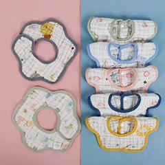 Baby's Pure Cotton Bibs for Eating & Spitting Up, Waterproof & Gauze Design, Perfect for Newborn Boys and Babies