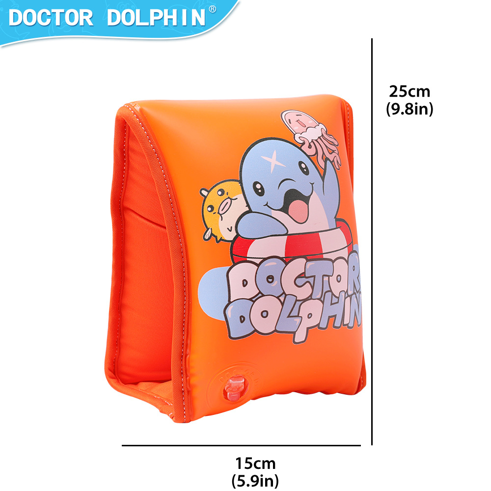 Doctor Dolphin | Anillo de brazo para niños Suministros de natación auxiliares para niños Anillo de brazo inflable Anillo de brazo para niños Anillo de brazo de PVC